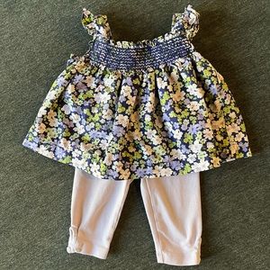 *50% OFF SALE* Janie and Jack Floral Set with Tank and Leggings